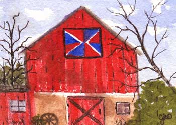 "Retired Barn" by Jane Kraeuche Olson, New Glarus WI - Watercolor